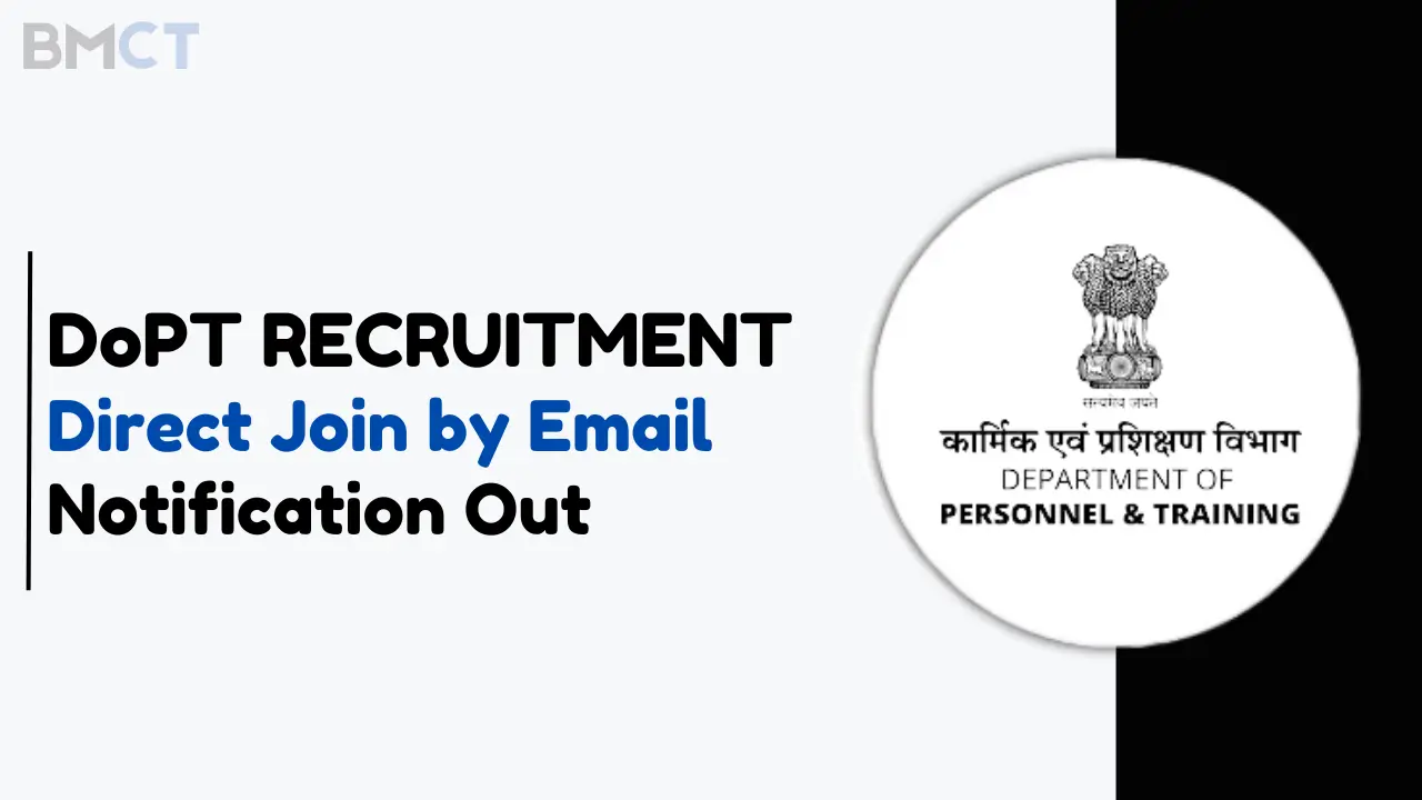 DoPT Recruitment 2024