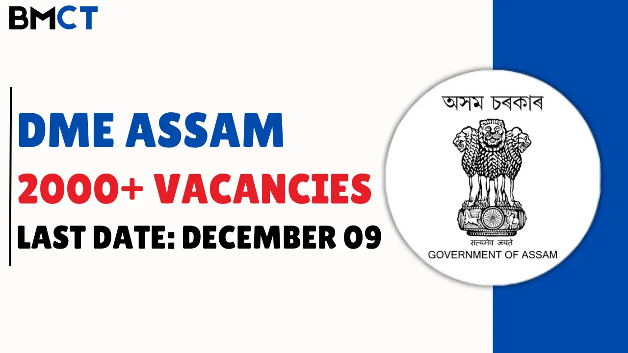 DME Assam Recruitment