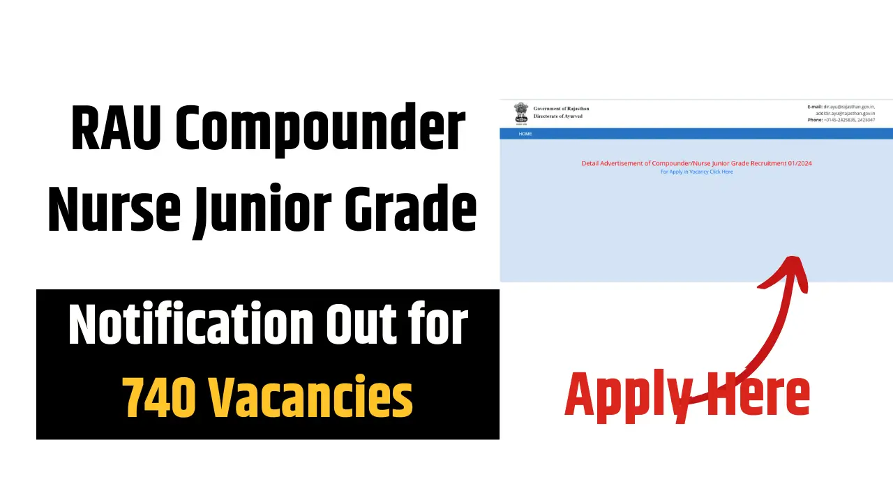 RAU Compunder Nurse Junior Grade Notification